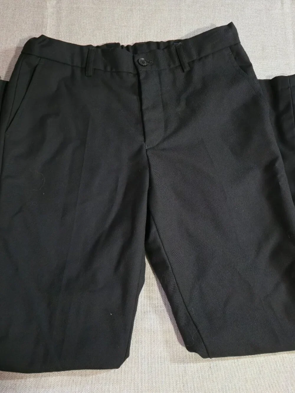 Boys Red Cowl Neck Sweater and Black Dress Pants